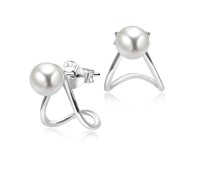 Pearl Silver Stud Earrings STC-2158